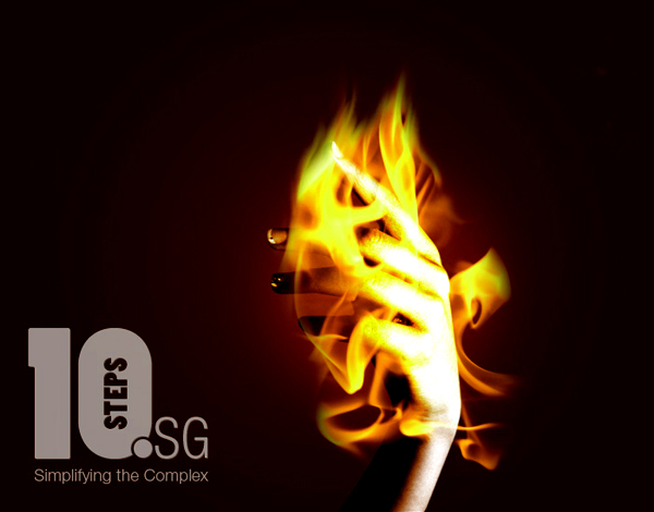 Making of Flaming Hand 