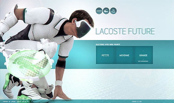 Lacoste的未来 令人印象深刻的Flash网站设计