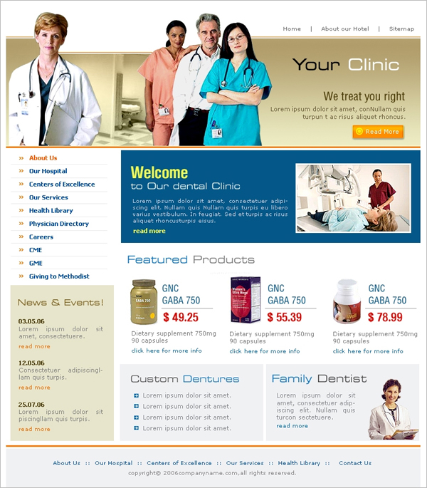 free dental clinic flash template