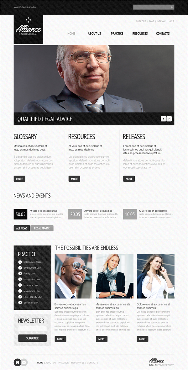 free alliance website template