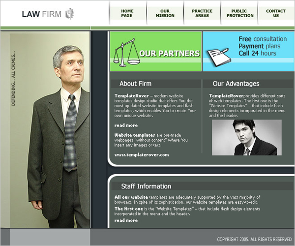 free law firm template