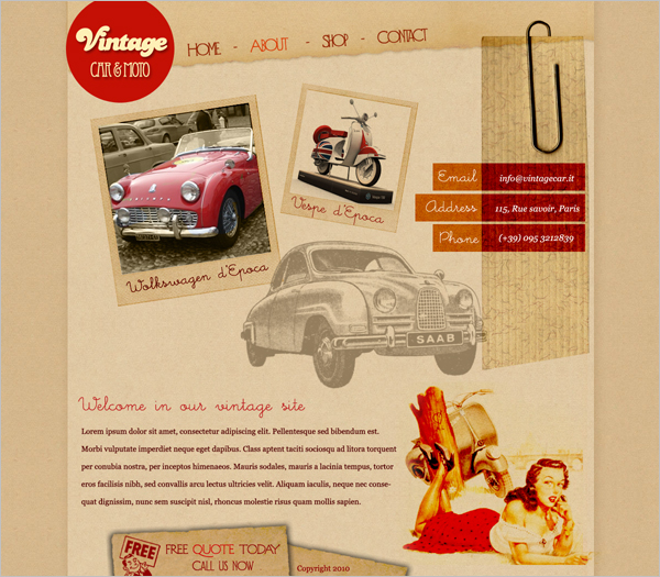 best free vintage templates