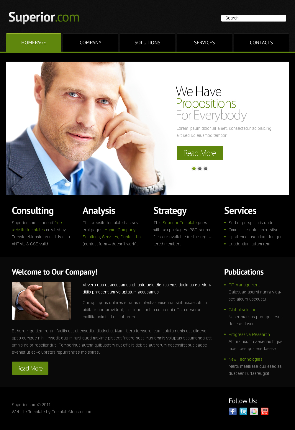Template For Business Website Free Download