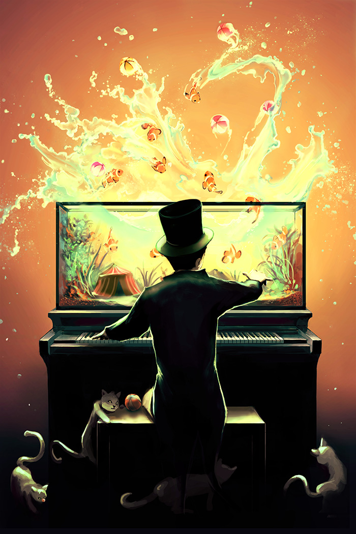 Circus painting by Cyril Rolando
