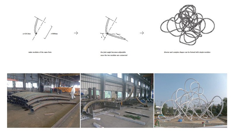 طراحی مجسمه شهری با الهام از جنگل طبیعی