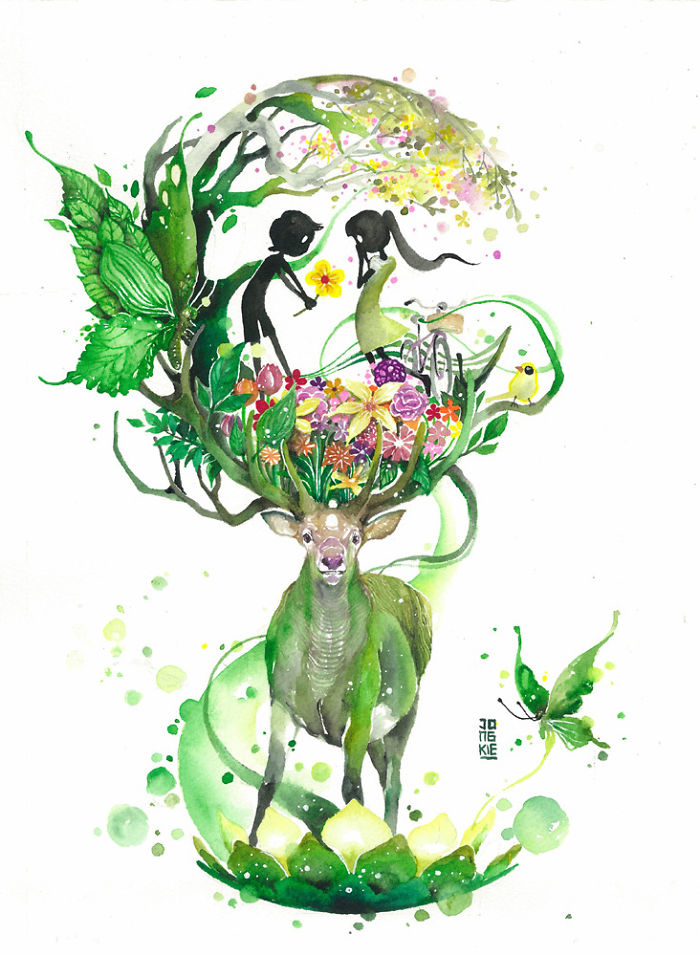 Magic and Positive Watercolors by Luqman Reza