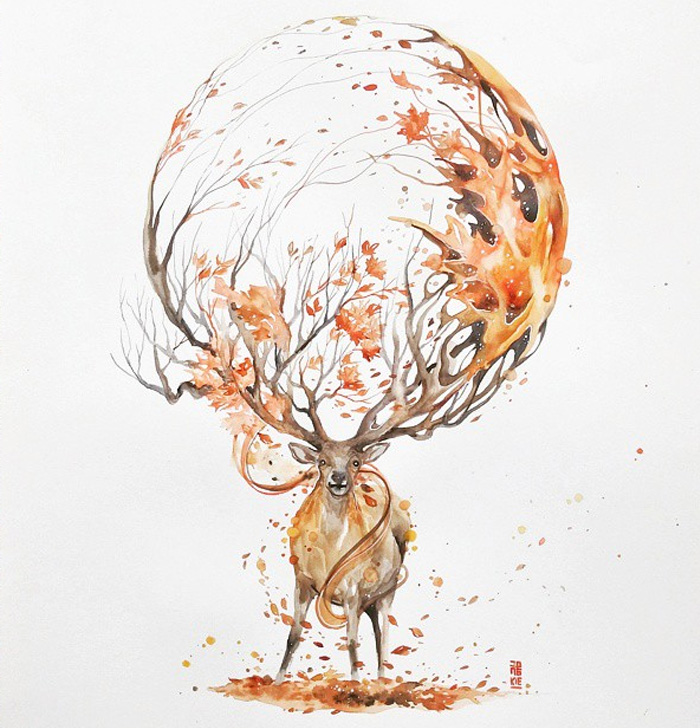 Magic and Positive Watercolors by Luqman Reza