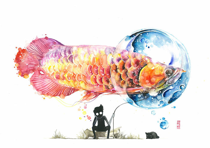 Magic and Positive Watercolors by Luqman Reza
