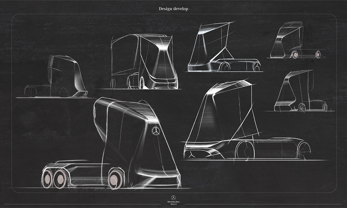 truck semi futuristic concept mercedes autonomous future euro autonomus highway concepts