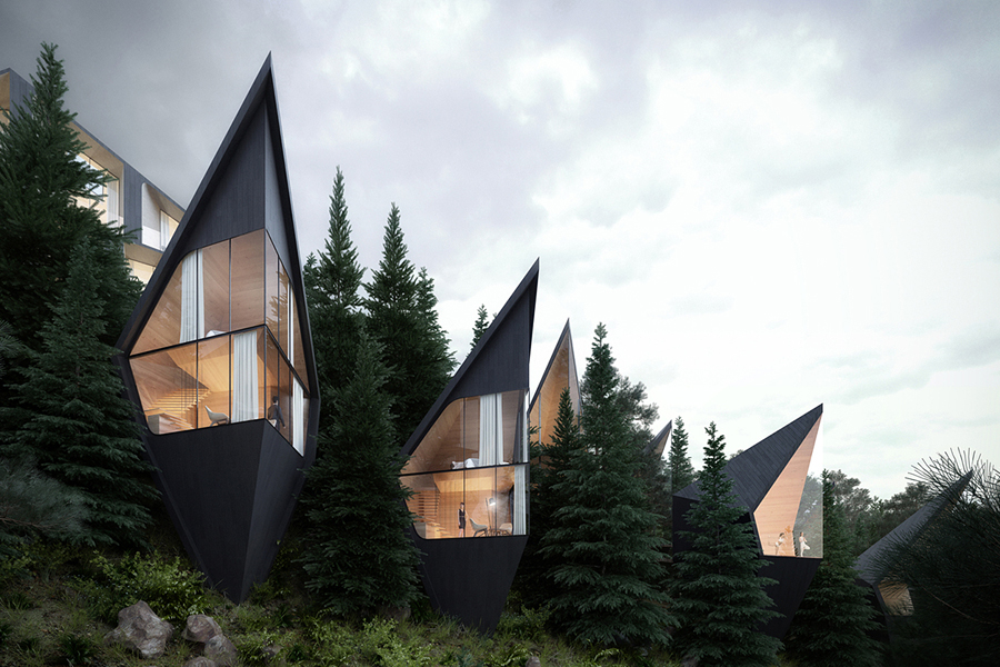 Tree House Hotel in Forest in the Italian Dolomites