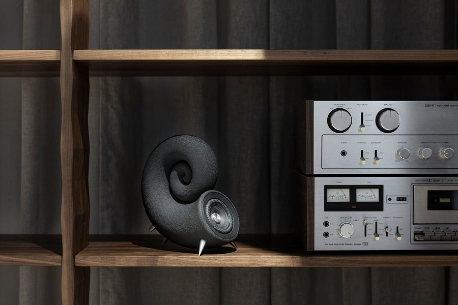 Spirula Speakers – Speakers 3D Printed from Sand