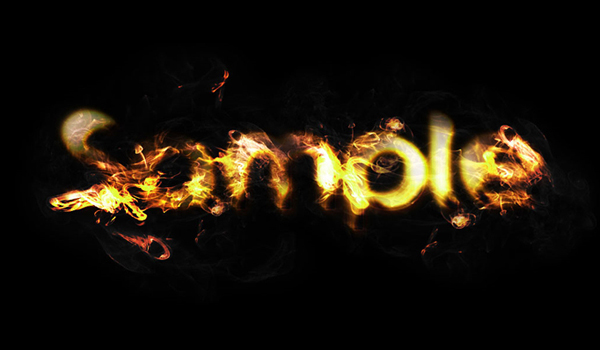 Design a Golden Flame Text Effect with Soft Smoke