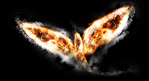 Design an Awesome Abstract Style Flaming Bird