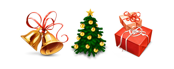 Christmas icona and illustrations