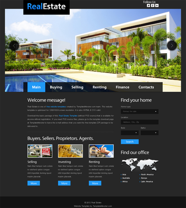 Real Estate HTML Website Templates from ThemeForest