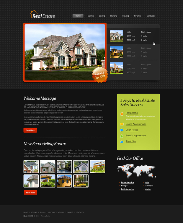 free real estate html5 template