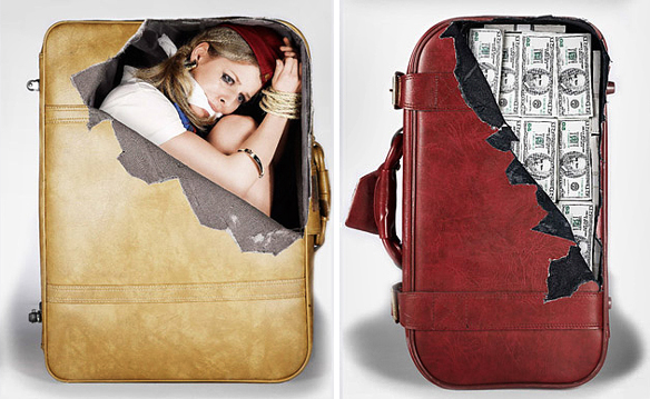 suitcases stickers
