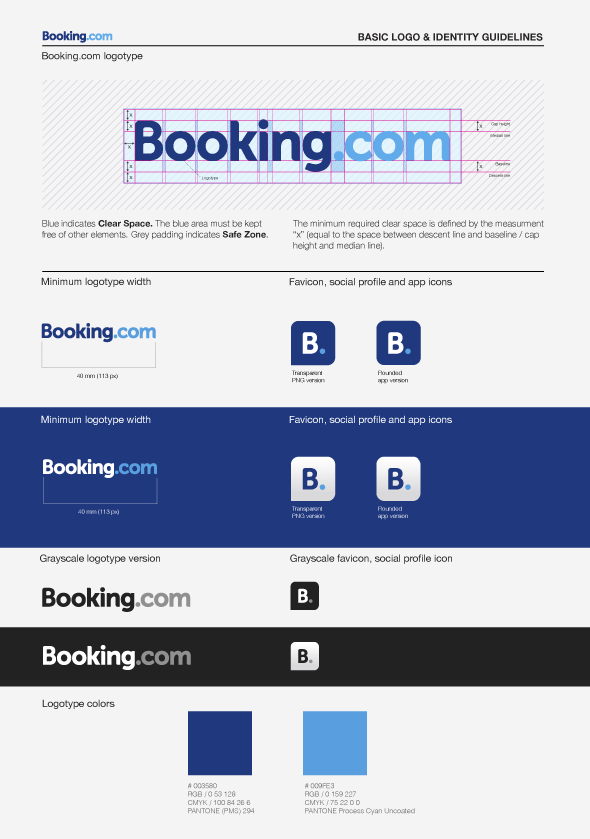 brand identity for booking.com