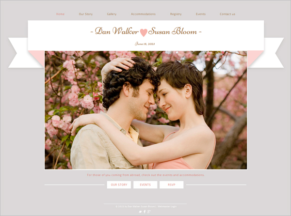 Romantic Engagement HTML5 Template