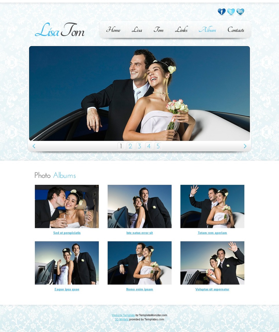 free wedding website template