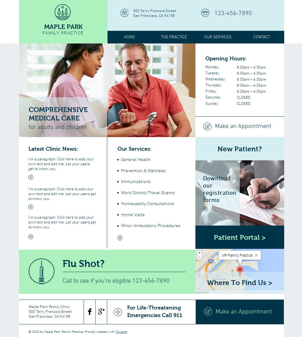 free family medicine html5 template