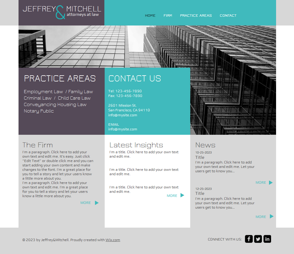 free law firm template