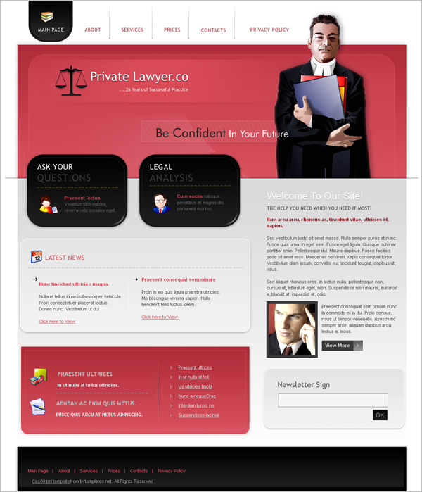 free private lawyer template