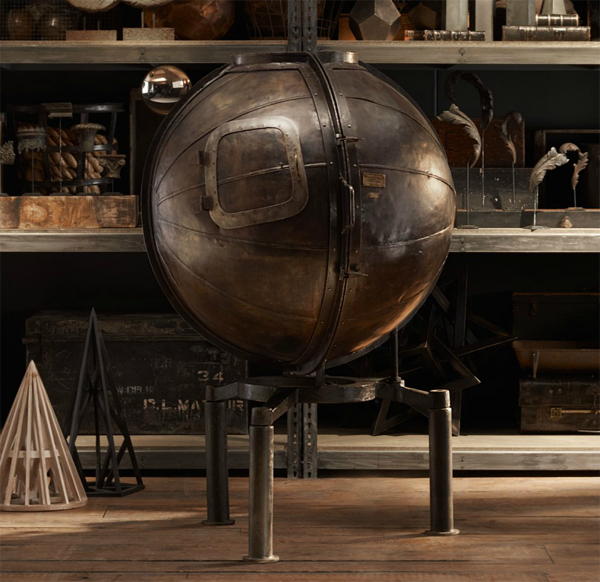 steampunk bar Restoration Hardware