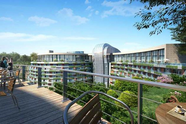 Luxury Songjiang Hotel under Waterfall in China