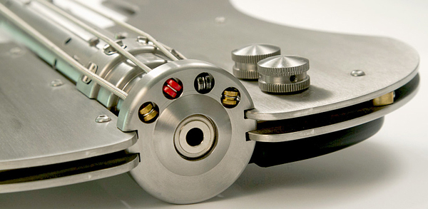 stainless steel bass guitar