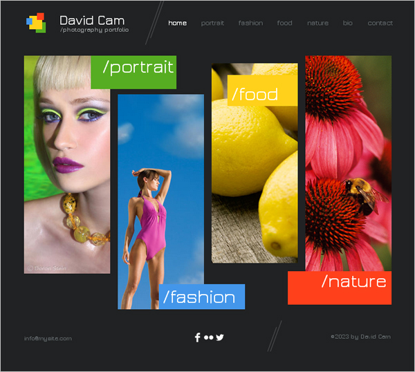 Free Photographer Site HTML5 Template