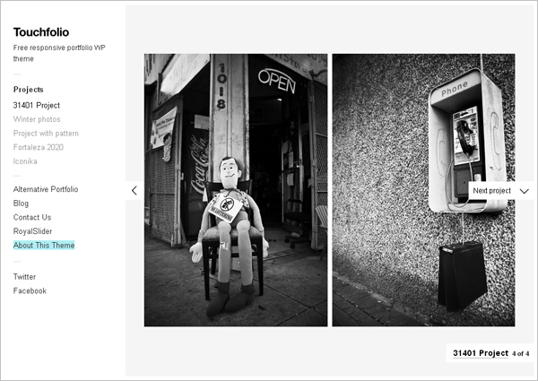 Free Touchfolio WordPress Theme