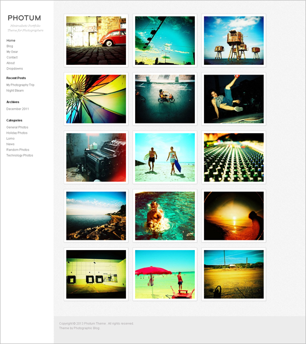 Free Photum WordPress Theme