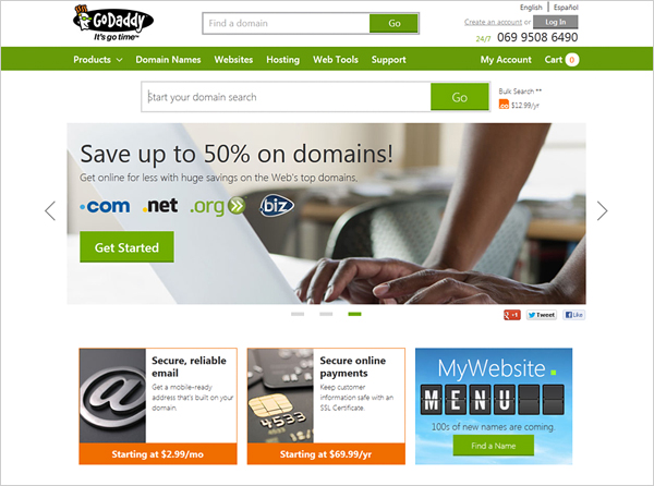 godaddy domain name registrar