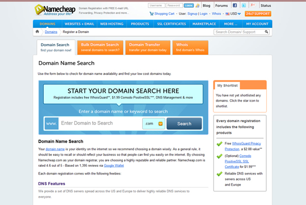 namecheap domain name registrar