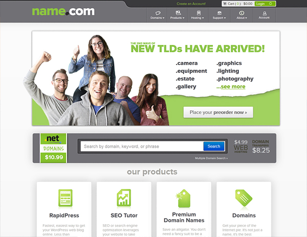 name.com domain name registrar