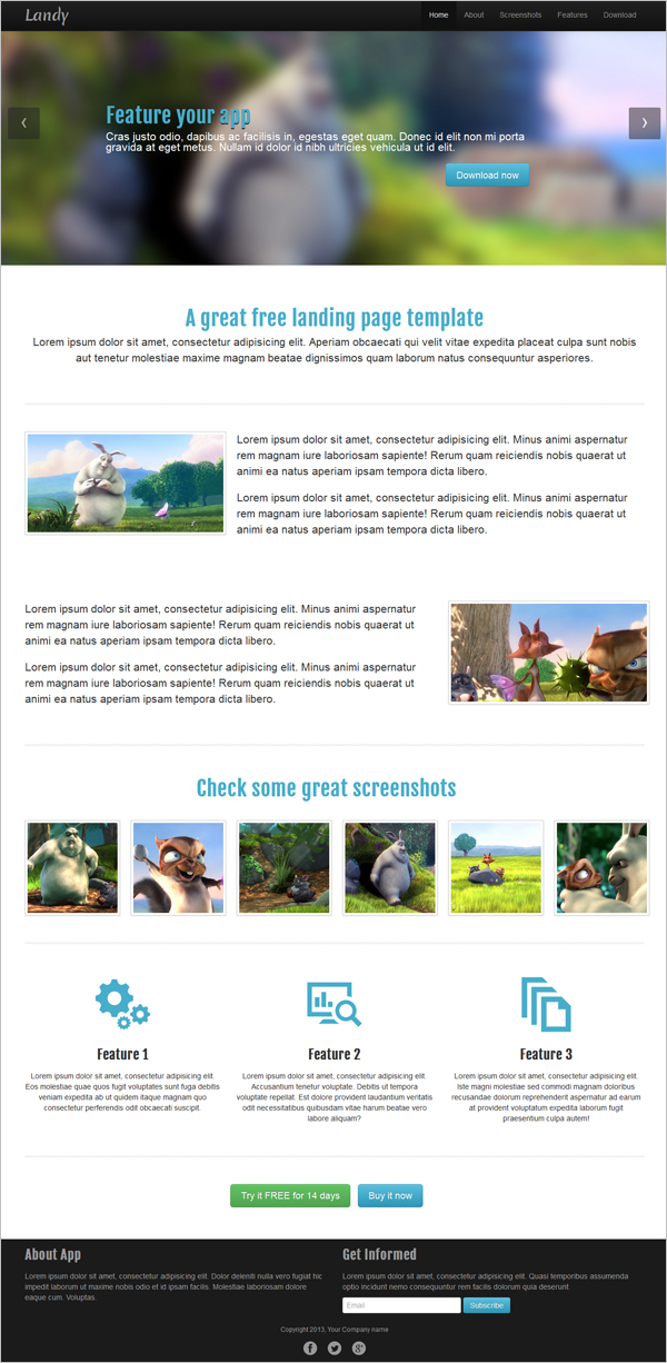 best free landing page templates
