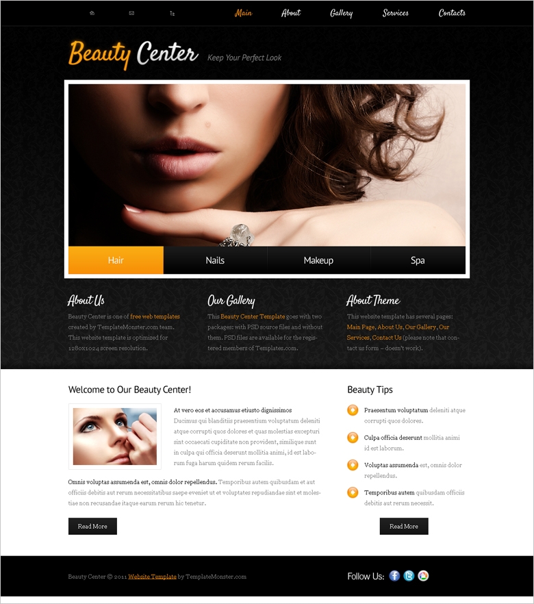 30 best free beauty website templates