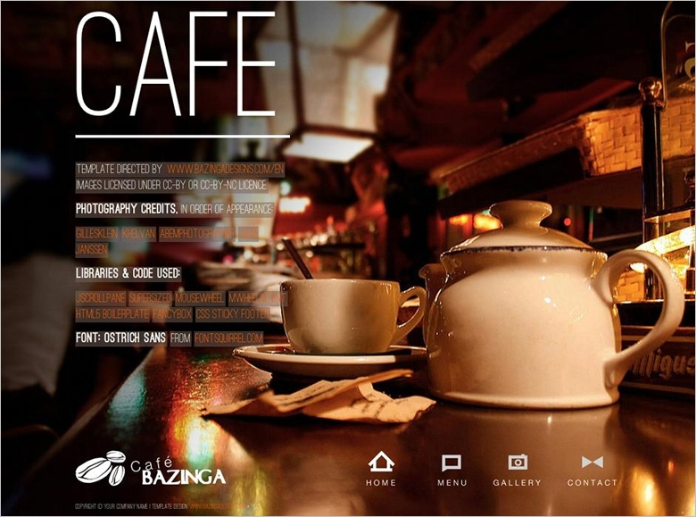 15 best free cafe website templates