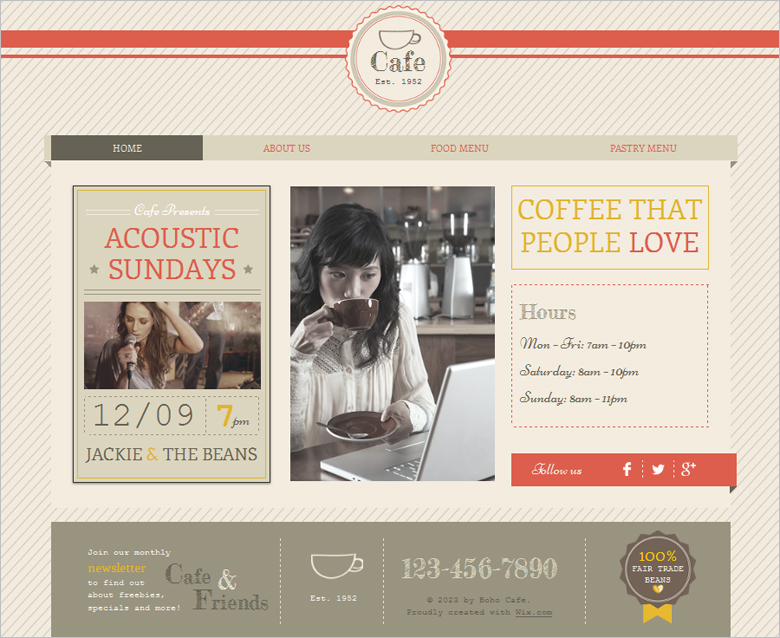 15 best free cafe website templates