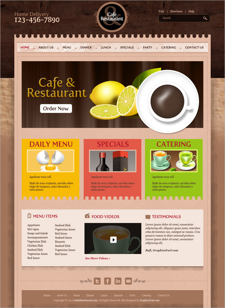 15 best free cafe website templates