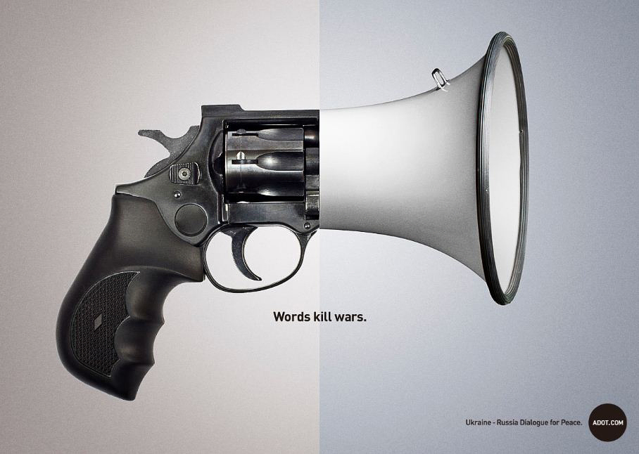 Adot Words Kill Wars Ad