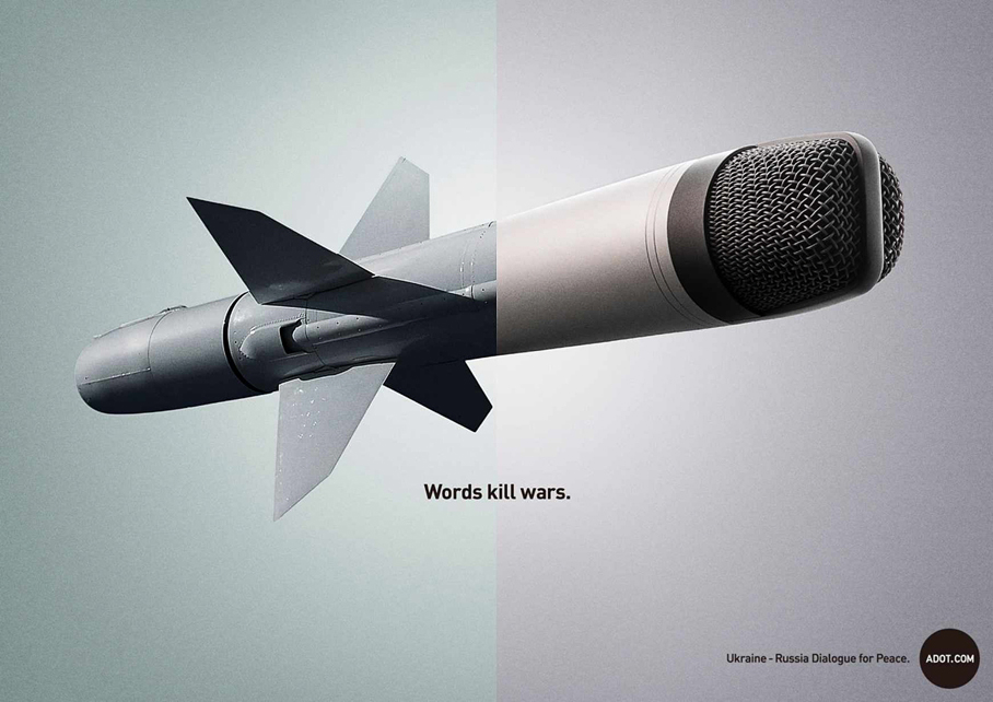 Adot Words Kill Wars Ad
