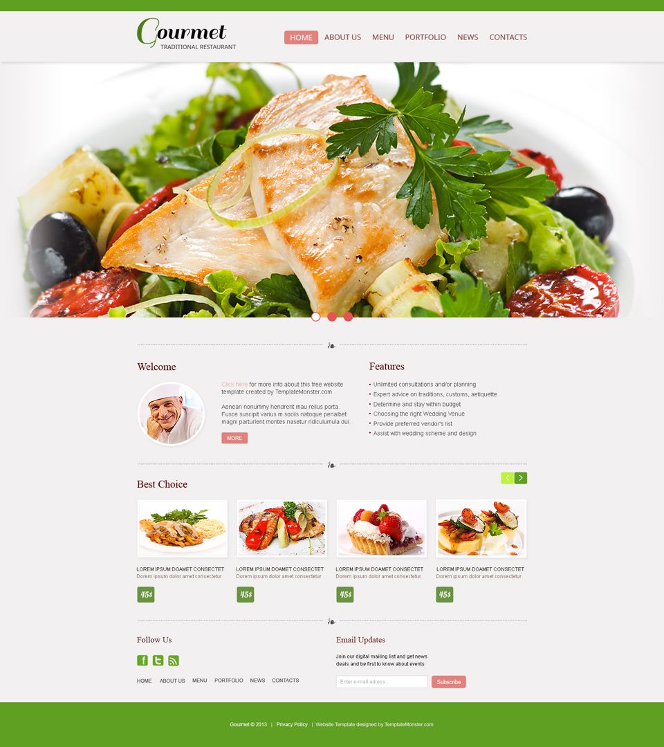 30 Best Free Restaurant Templates And Themes