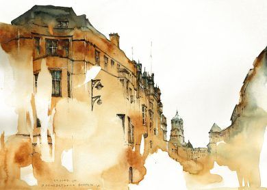 Elusive Architecture in Watercolors of Korean Artist Sunga Park