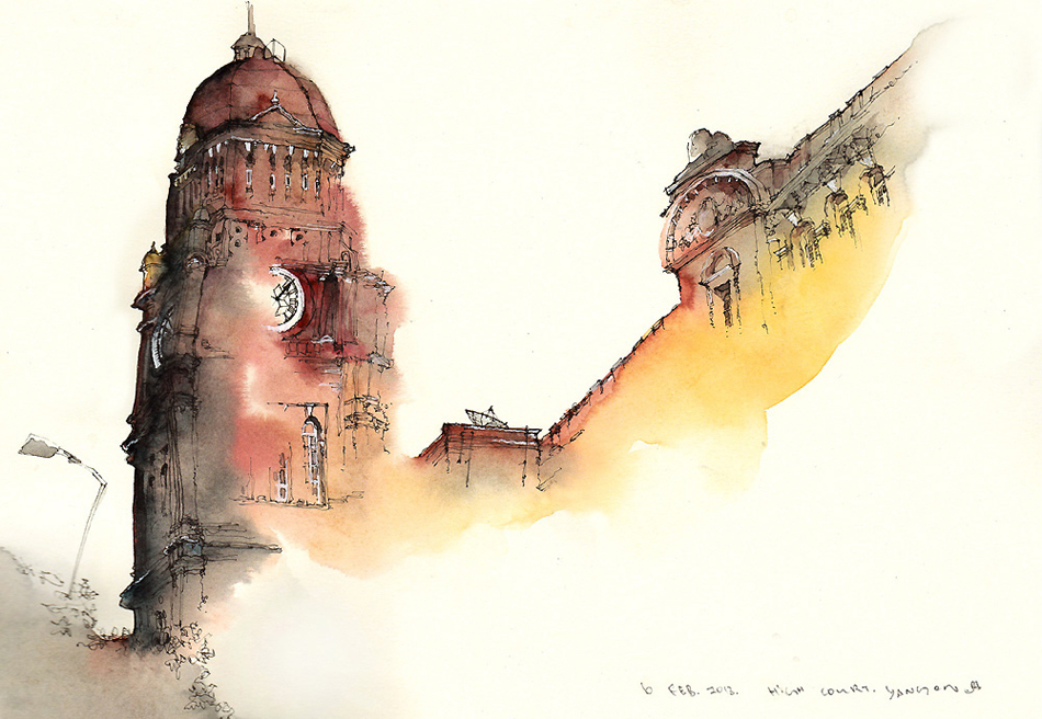 Elusive Architecture in Watercolors of Korean Artist Sunga Park