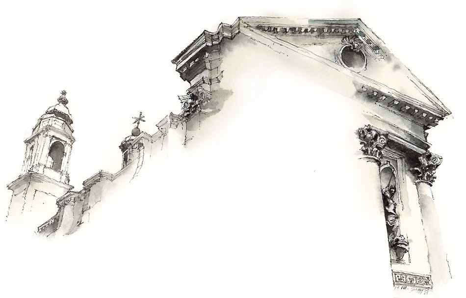 Elusive Architecture in Watercolors of Korean Artist Sunga Park