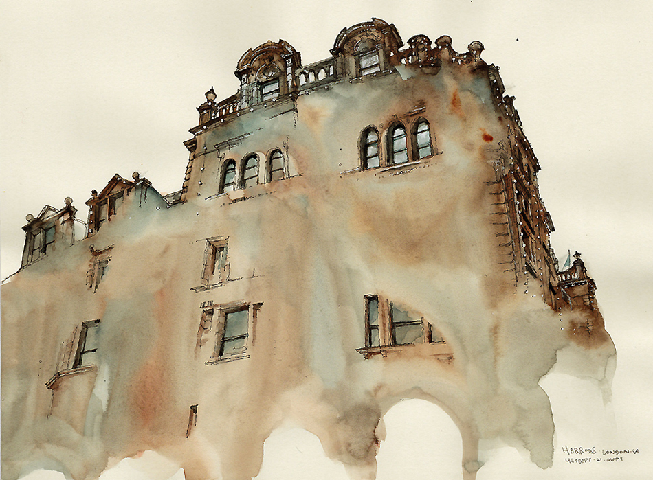 Elusive Architecture in Watercolors of Korean Artist Sunga Park