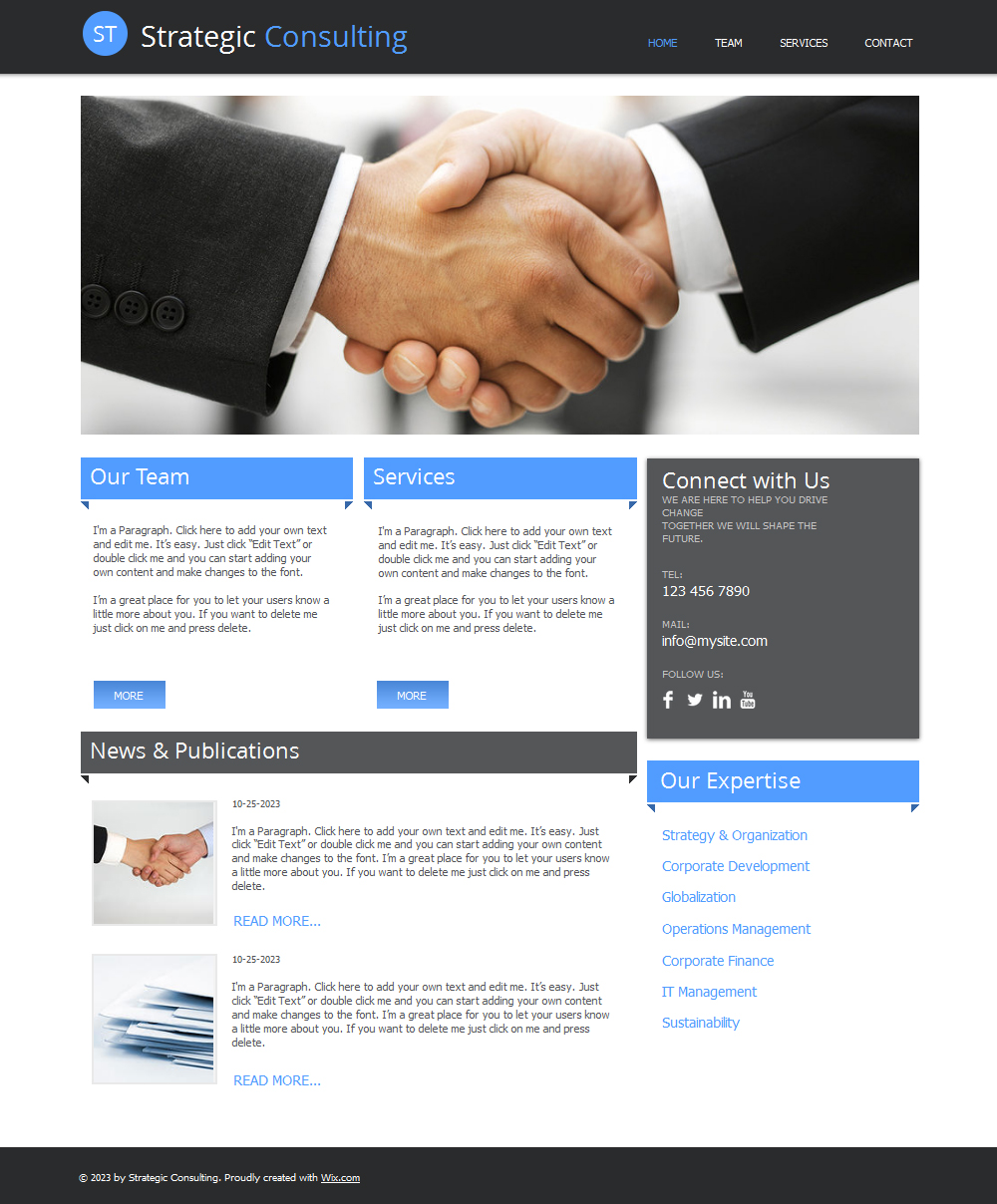 free consulting HTML5 template
