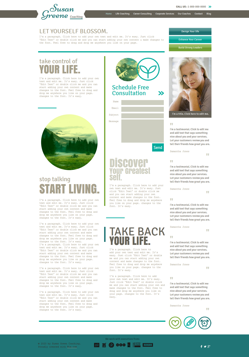 free life coach HTML5 template